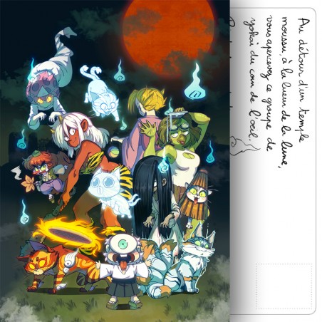 Carte Postale Yokailloween