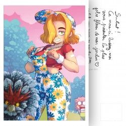 Carte Postale Hen Girl