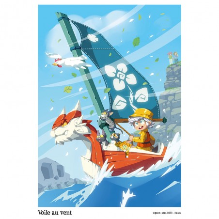 Ex-libris Voile au vent