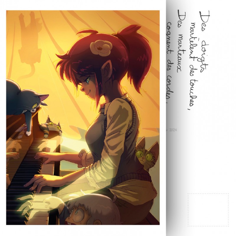 Carte postale Concerto - Piano