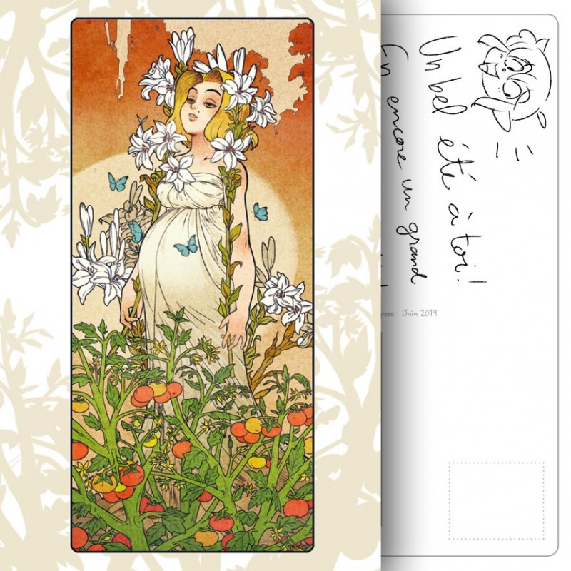 Carte Postale Tomates et Papillons