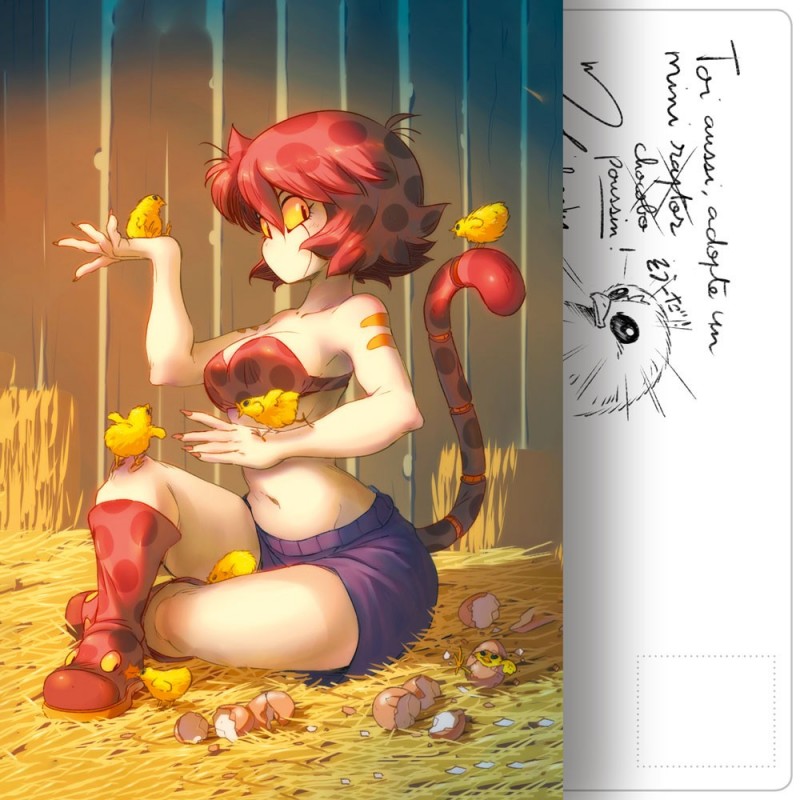 Carte Postale Tomates et Papillons